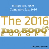 Europe Inc. 5000 Companies List 2016
